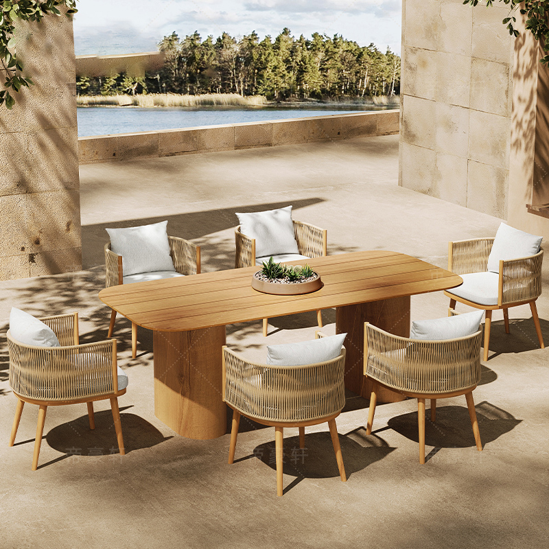 Outdoor Furniture On Sale - 디자이너 원목 정원 세트 베란다 고급