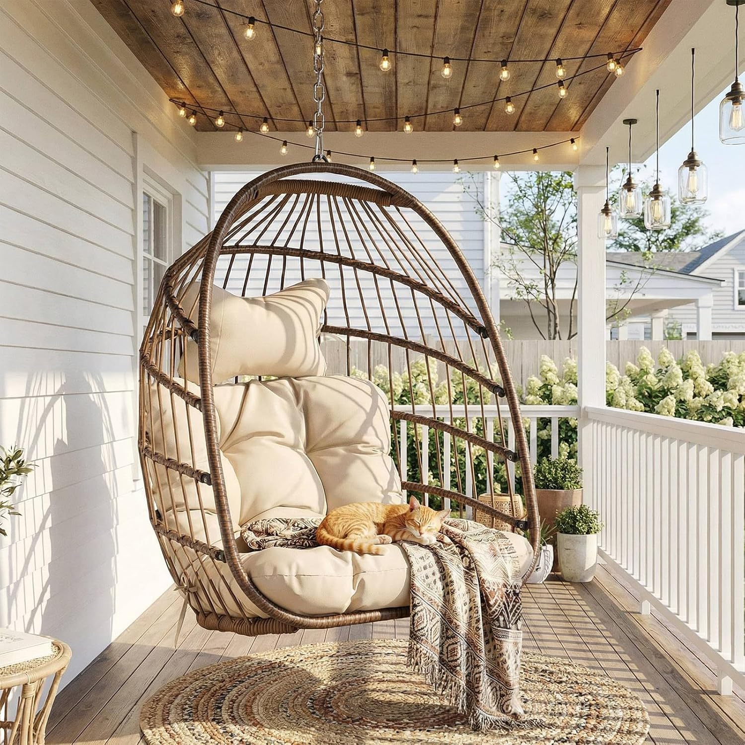 Outdoor Furniture Without Cushions - 스탠드 없는 야외용 행잉 에그 체어,