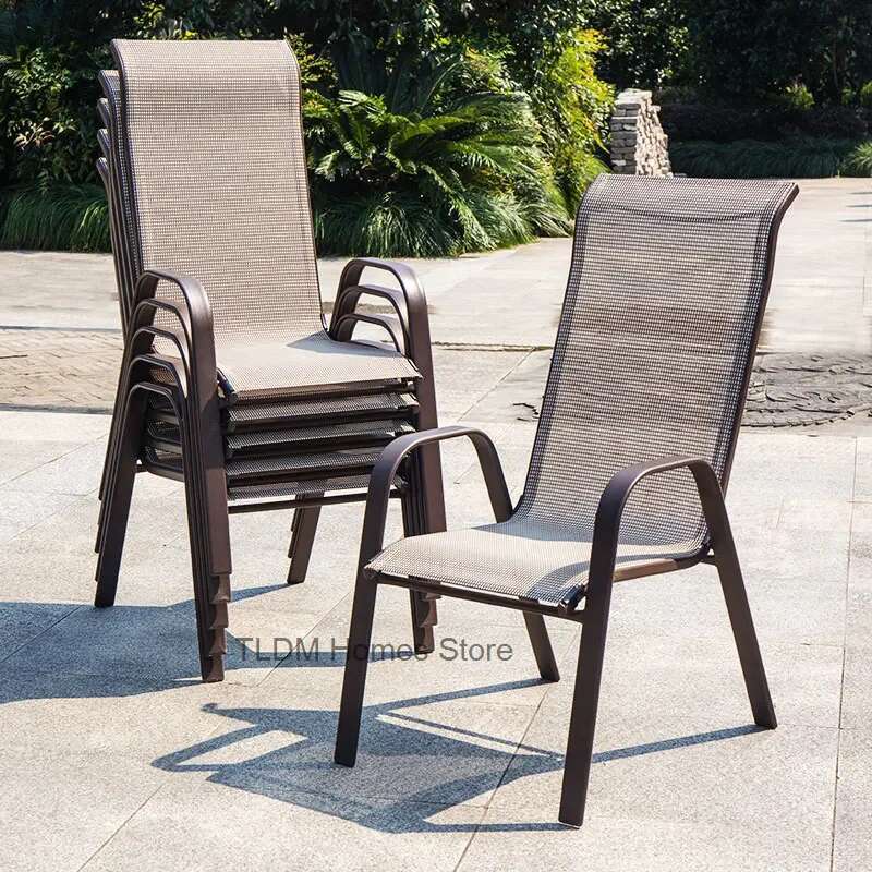 Outdoor Furniture On Sale - 현대 높은 뒤로 정원 의자 북유럽