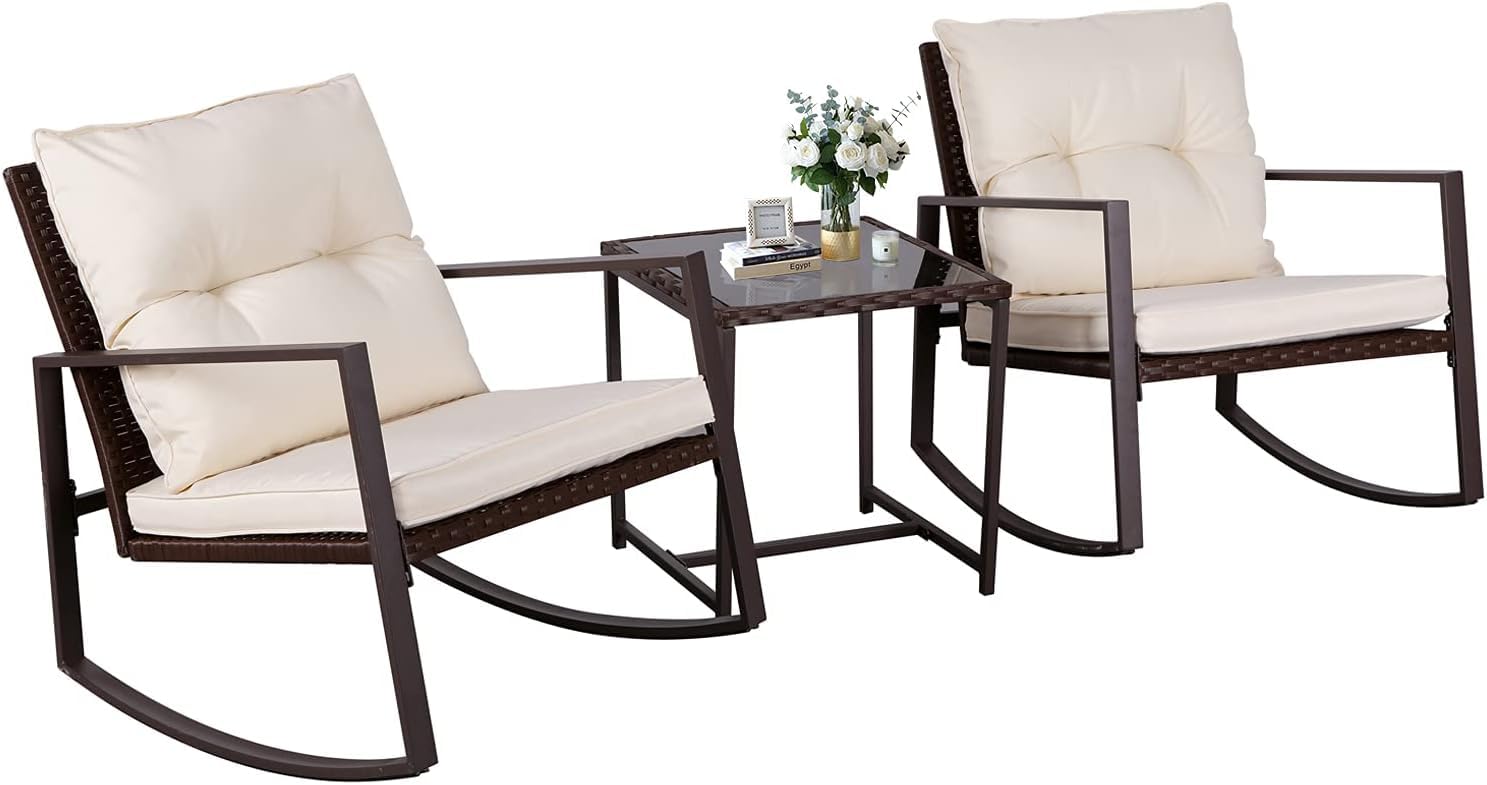 Outdoor Furniture On Sale - 3피스 파티오 비스트로 세트 야외 흔들의자