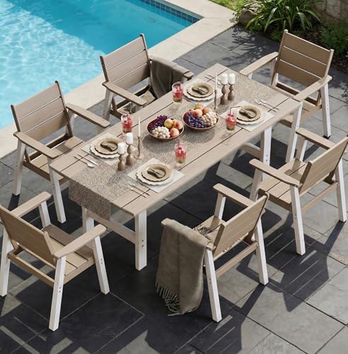 Outdoor Furniture On Sale - 야외 식사 세트, 6인용 7피스 파티오