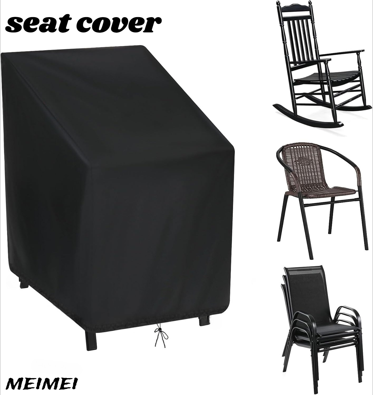 Outdoor Furniture With Covers - 스태킹 의자 먼지 커버 보관 가방