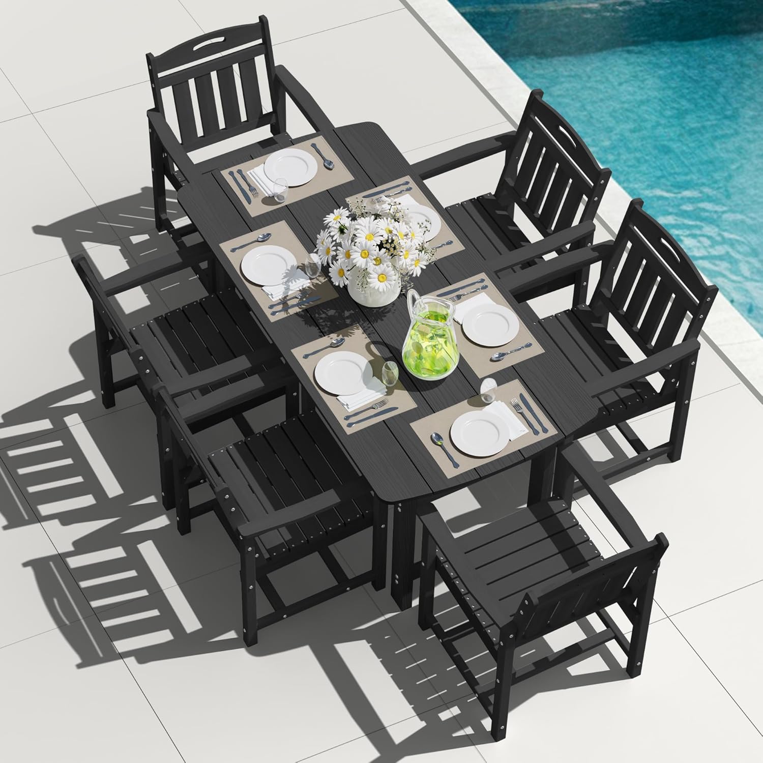 Outdoor Furniture On Sale - HDPE 야외 식탁 세트, 파티오 테이블