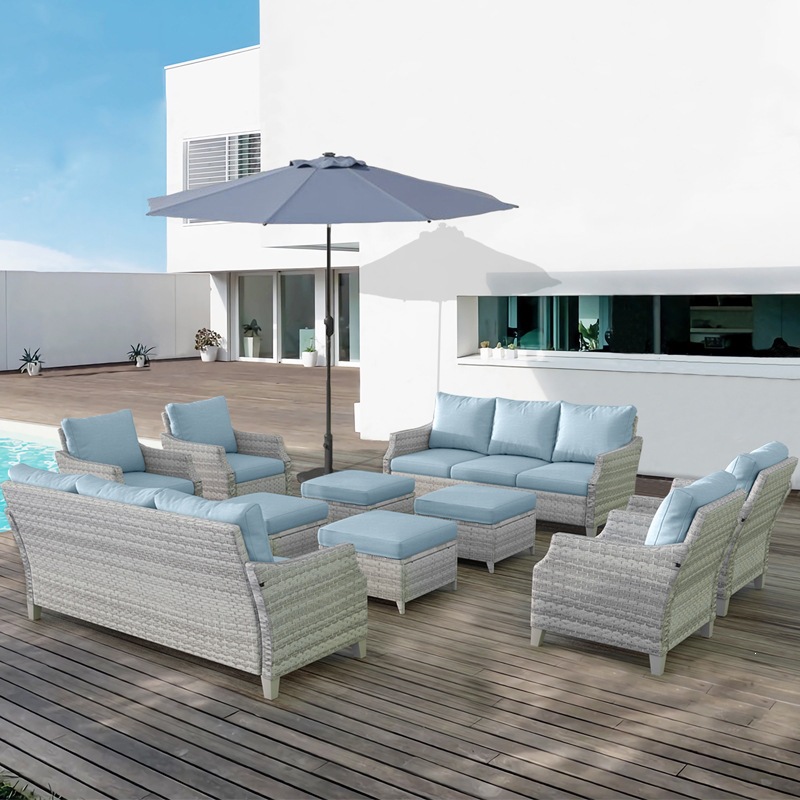 Outdoor Furniture Quick Dry - 현대적인 PE 라탄 야외 소파 세트