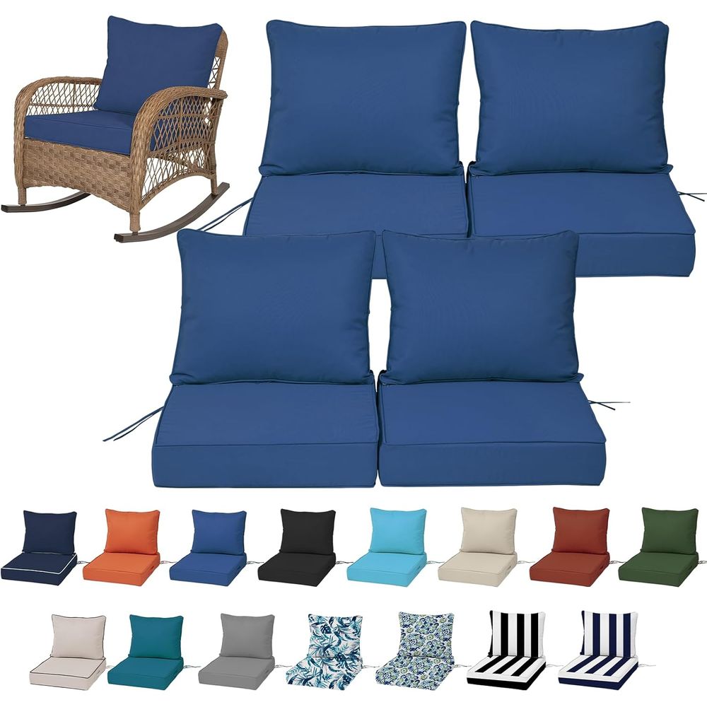 24x24 야외용 딥 시트 쿠션 4개 세트, 야외 가구 - Outdoor Furniture Cushions 리뷰 및 가격