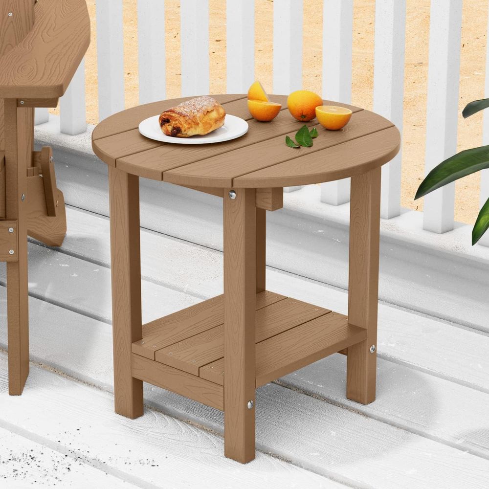 야외용 18인치 사이드 테이블(수납 선반 포함), 발코 - Outdoor Furniture For Patio 리뷰 및 가격