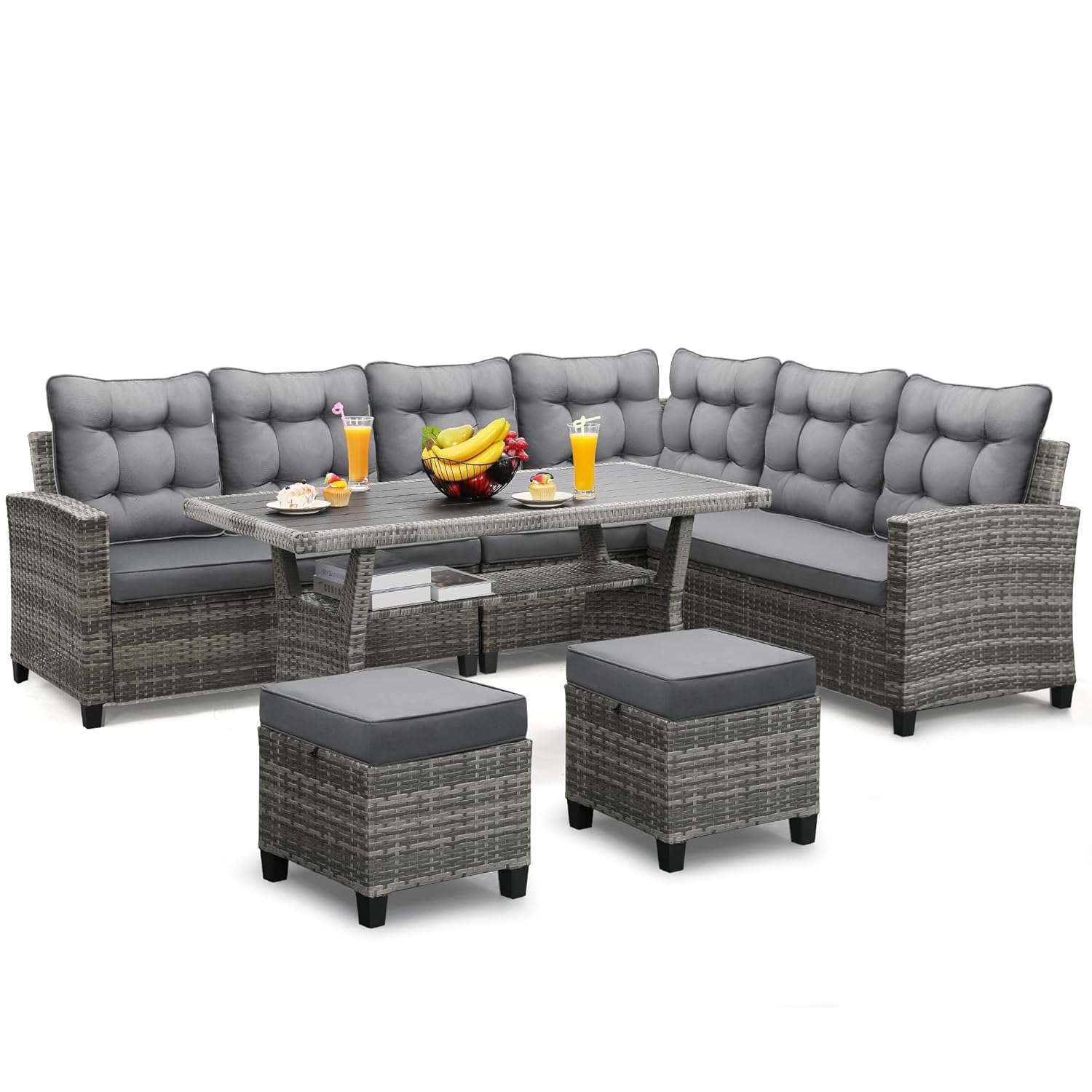 6피스 파티오 가구 세트, 식사 및 대화용 세트, 그레 - Outdoor Furniture Bali 리뷰 및 가격