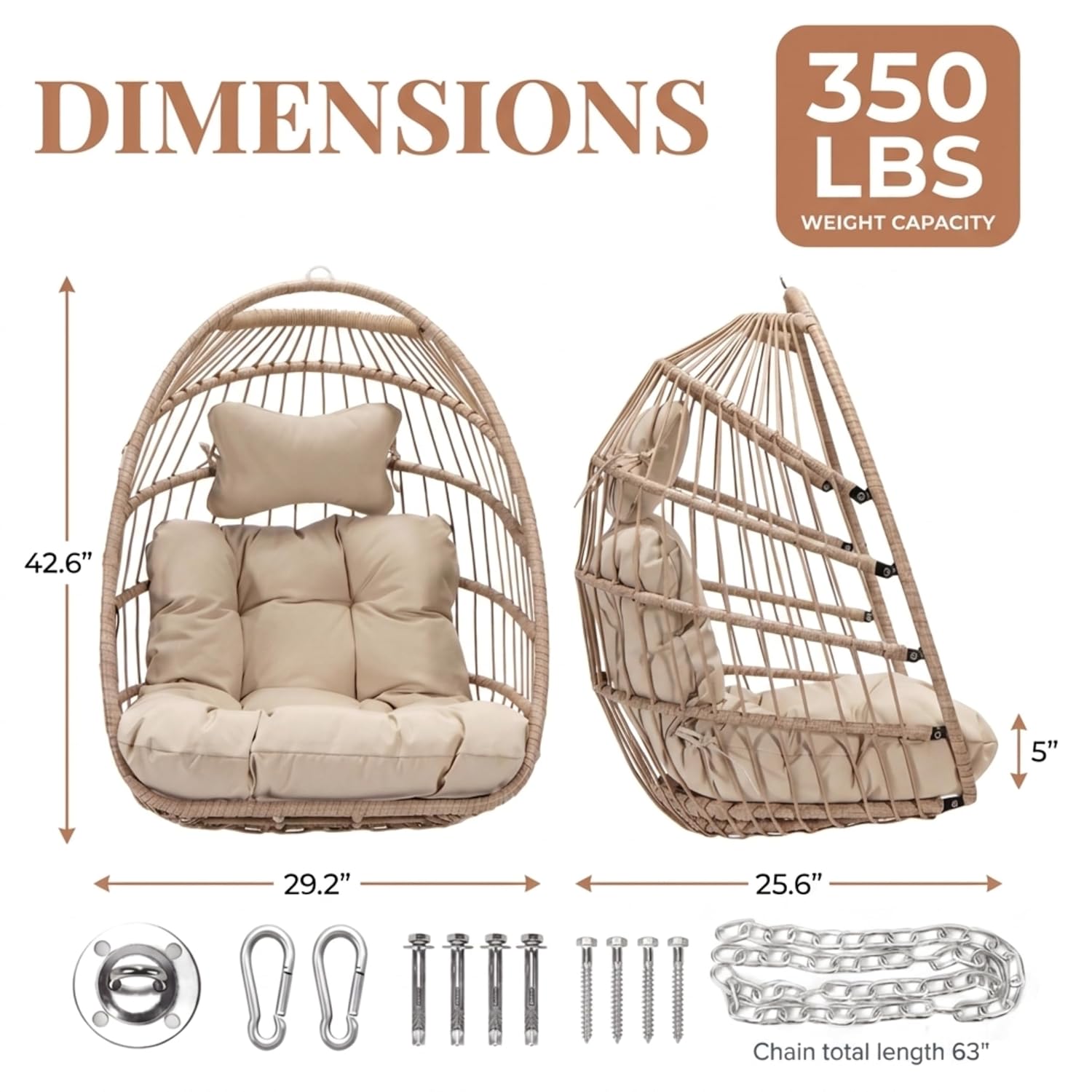 스탠드 없는 야외용 행잉 에그 체어, 패딩 쿠션이 있는 - Outdoor Furniture Without Cushions 리뷰 및 가격