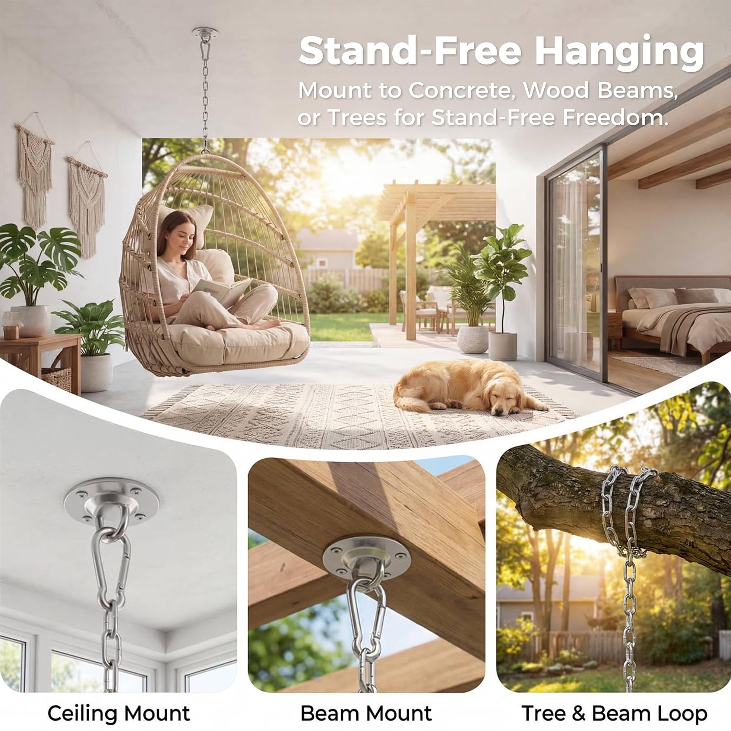 스탠드 없는 야외용 행잉 에그 체어, 패딩 쿠션이 있는 - Outdoor Furniture Without Cushions 리뷰 및 가격