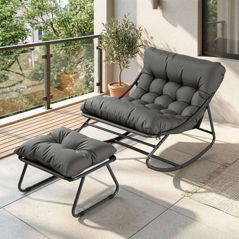 오버사이즈 파파산 흔들의자(오토만 포함), 야외용 편안 - Outdoor Furniture Without Cushions 리뷰 및 가격