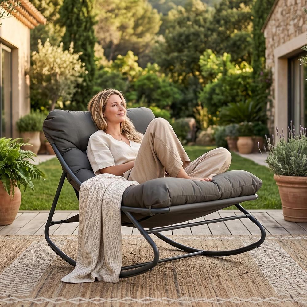 오버사이즈 파파산 흔들의자(오토만 포함), 야외용 편안 - Outdoor Furniture Without Cushions 리뷰 및 가격