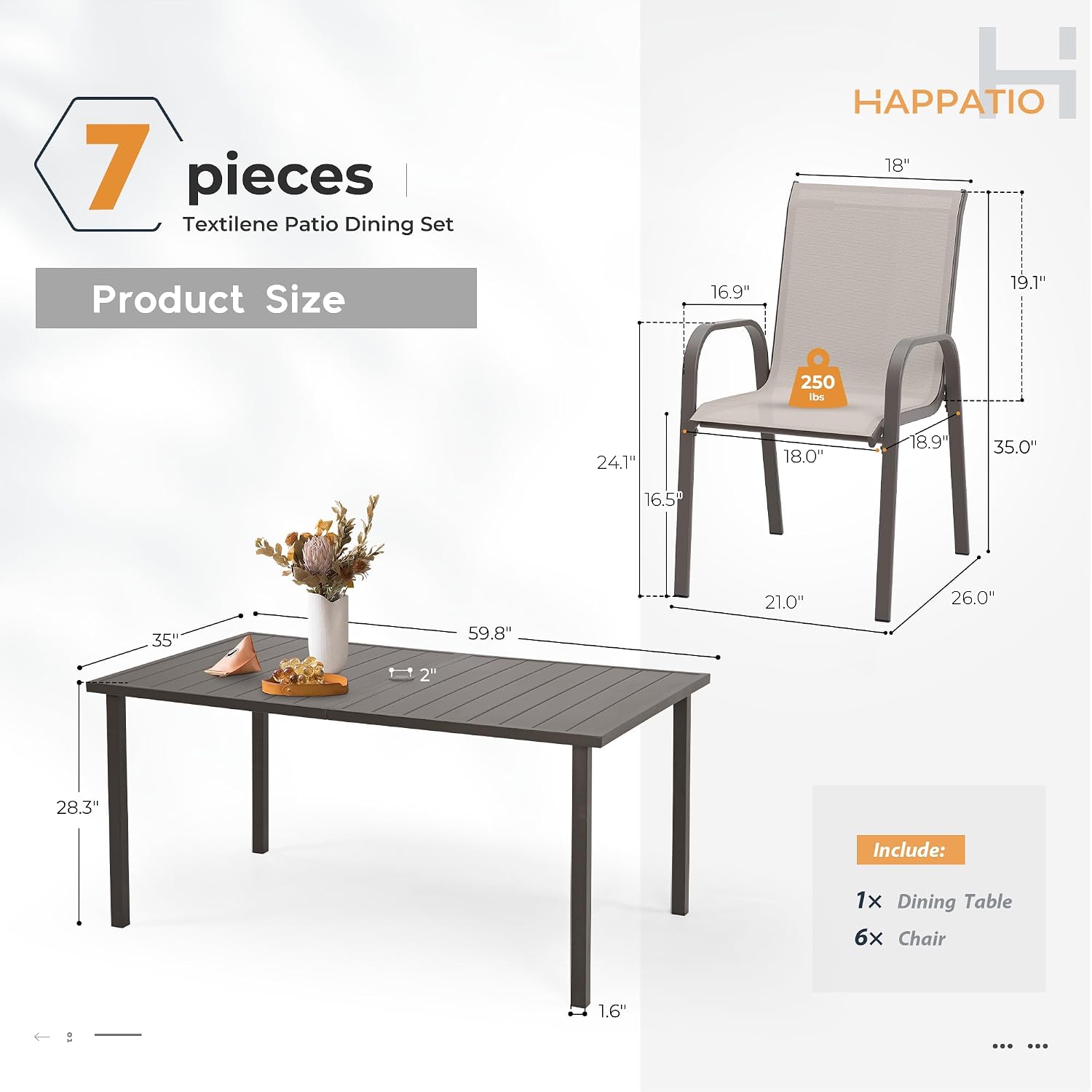 야외 파티오 식탁 세트, 6개의 빠르게 건조되는 텍스틸 - Outdoor Furniture Quick Dry 리뷰 및 가격