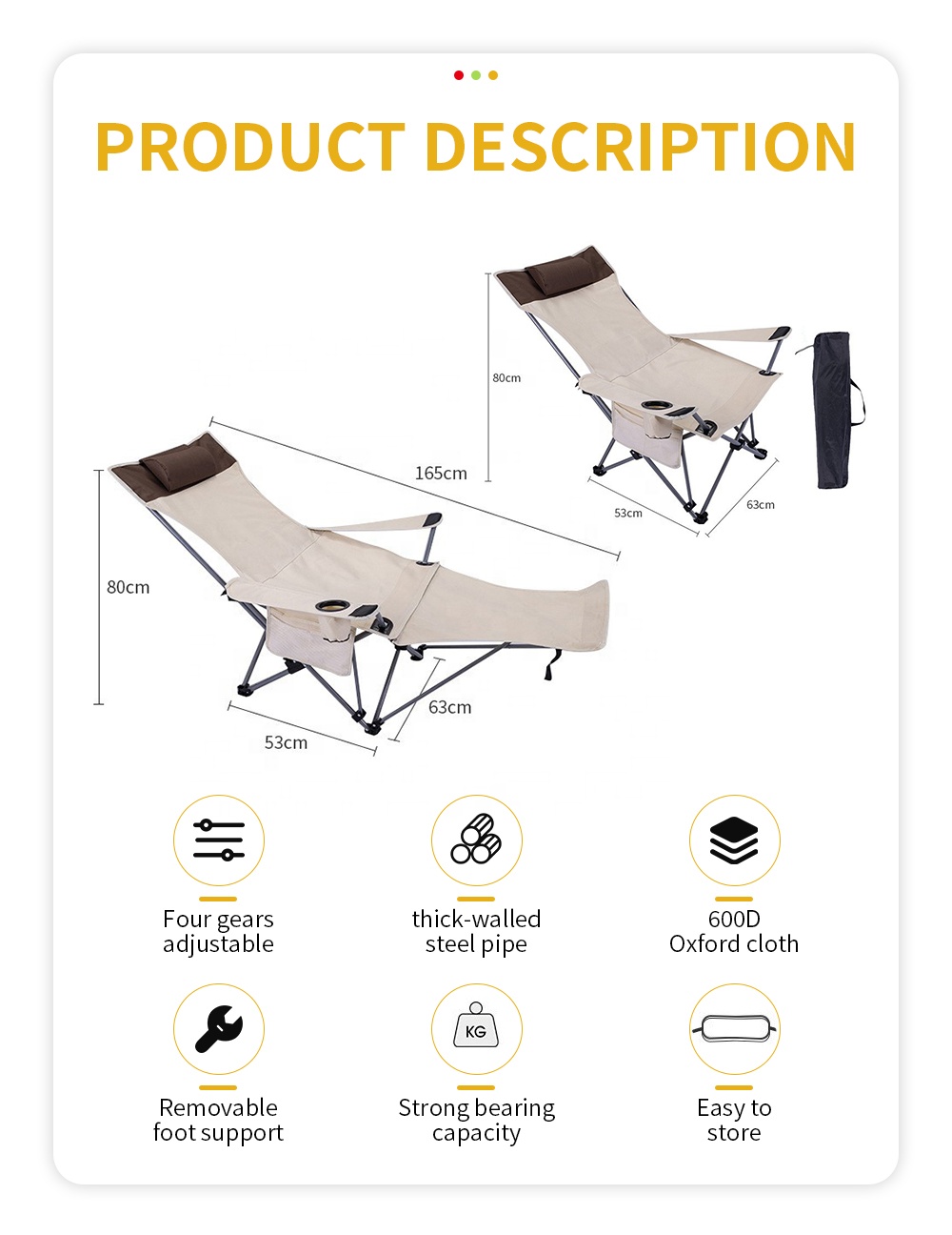 휴대용 접이식 리클라이닝 의자, 가볍고 조절 가능한 야 - Outdoor Furniture For Patio 리뷰 및 가격