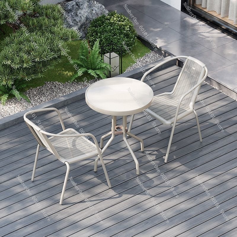 야외 발코니 접이식 테이블 및 2개의 의자 세트, 흰색 - Outdoor Furniture Balcony 리뷰 및 가격