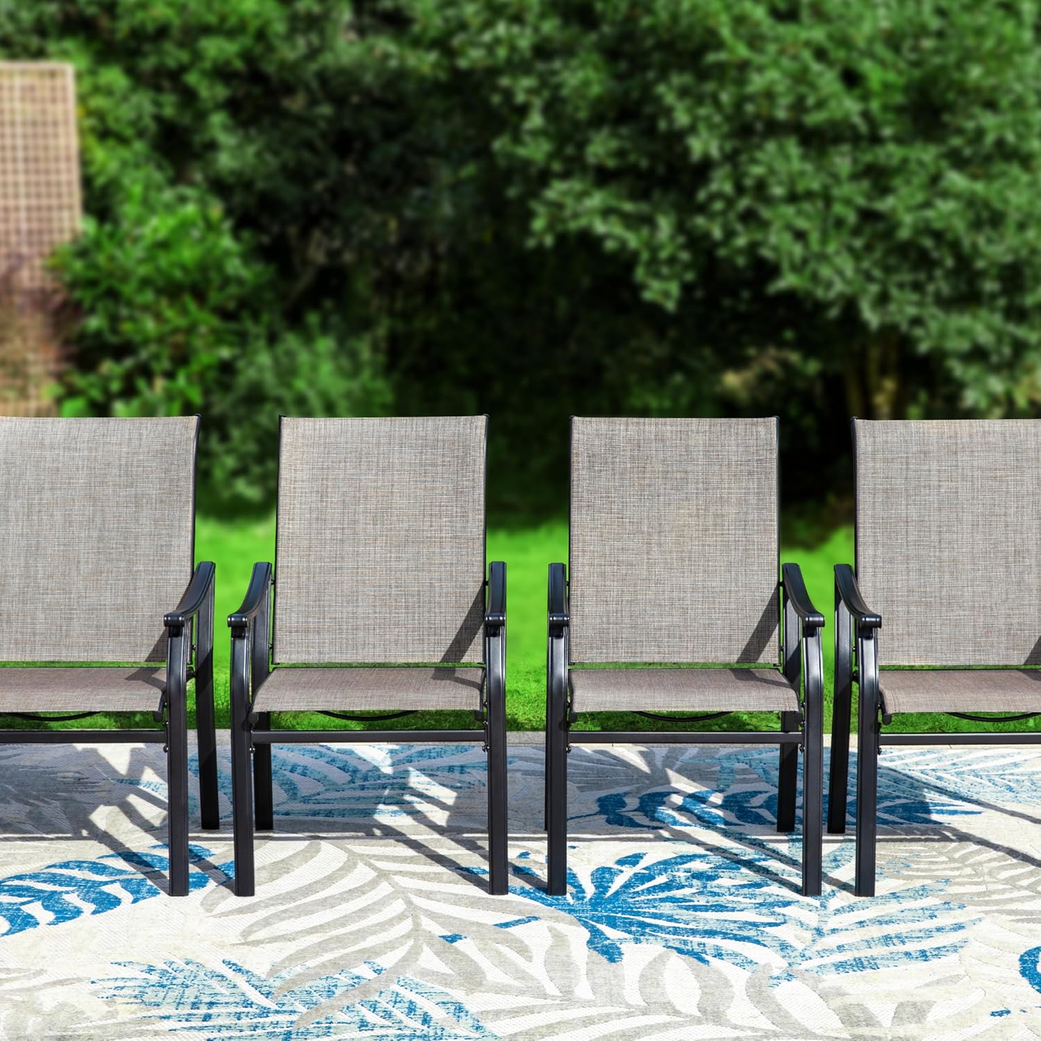 금속 야외 식탁 의자 4개 세트, 방수 및 방청 E-코 - Outdoor Furniture Quick Dry 리뷰 및 가격