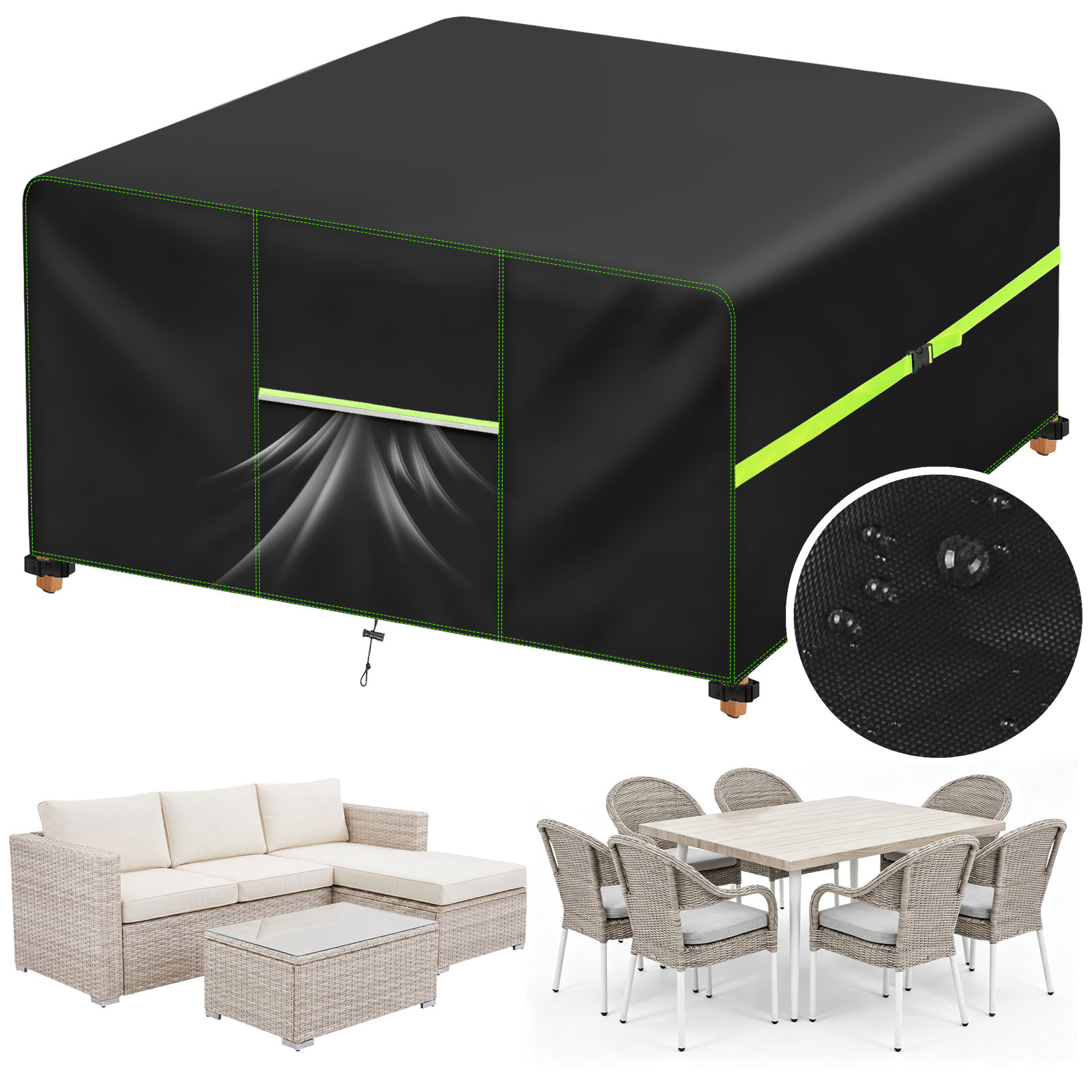 통풍구가 있는 정원 가구 커버 방수 파티오 등나무 소파 - Outdoor Furniture Bali 리뷰 및 가격