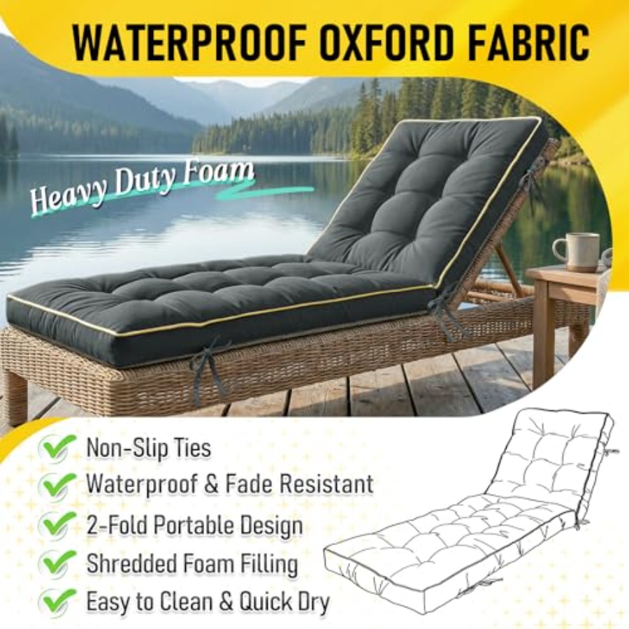 x21 접이식 셰즈 라운지 쿠션 퀵 드라이 - 야외용  - Outdoor Furniture Quick Dry 리뷰 및 가격