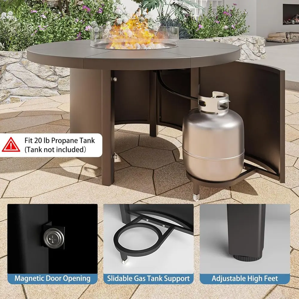 7피스 야외 파티오 가구 세트(48인치 원형 프로판 화 - Outdoor Furniture On Sale 리뷰 및 가격