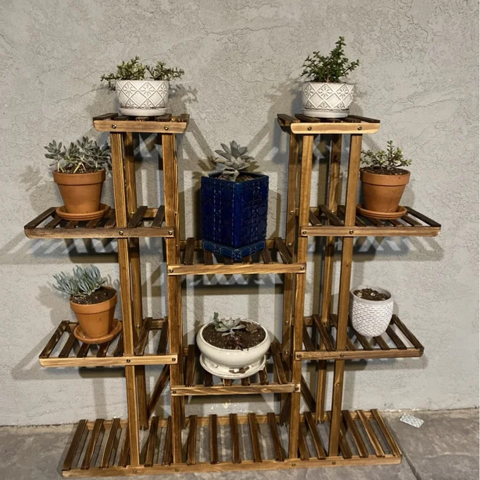 나무 식물 선반 화분 스탠드 실내 옥외 다층 식물 디스 - Outdoor Furniture On Sale 리뷰 및 가격