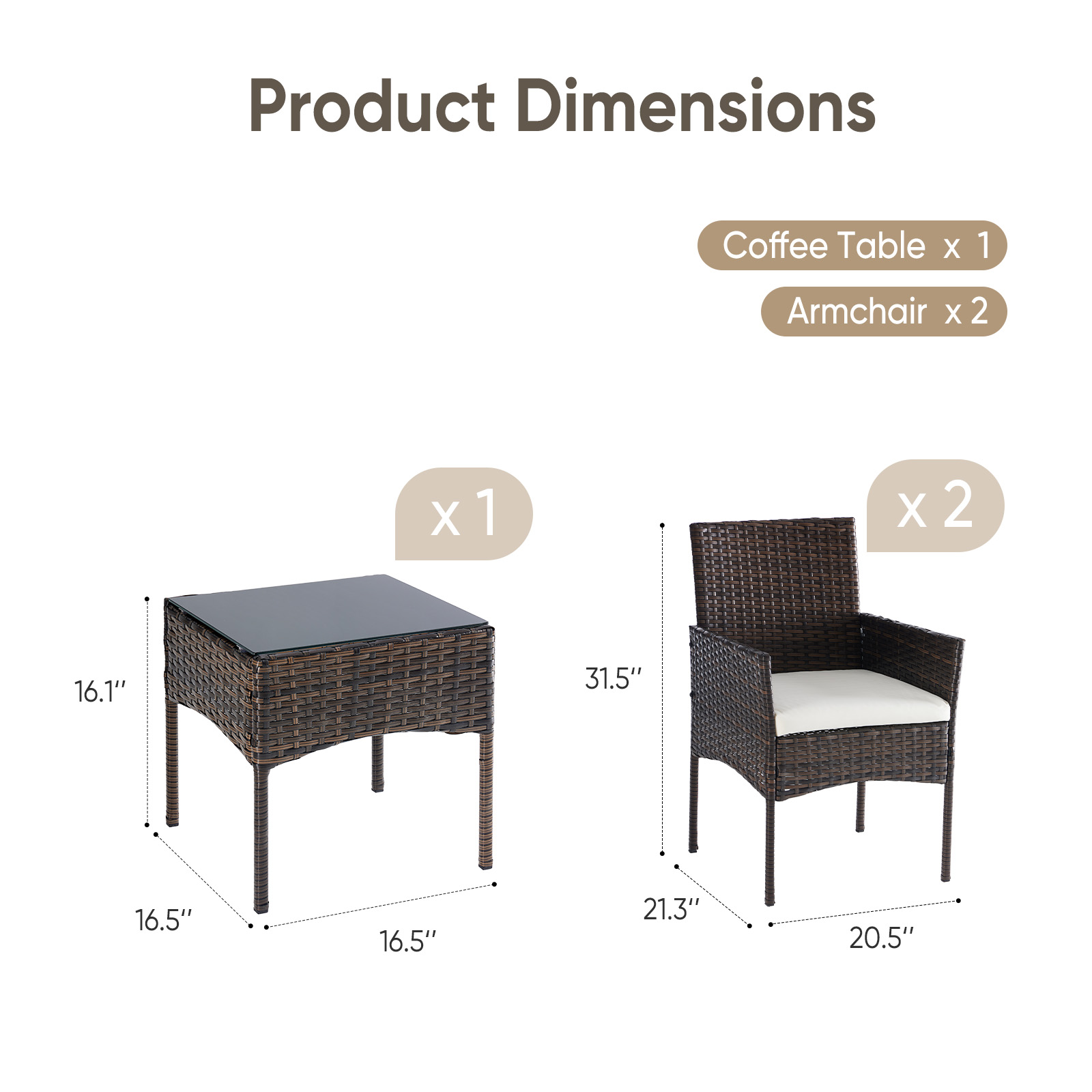 JHK 대형 3피스 야외 파티오 가구 세트, 전천후 위 - Outdoor Furniture Bali 리뷰 및 가격