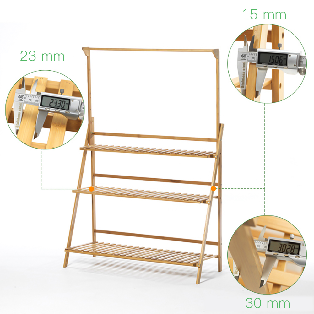 접이식 대나무 식물 스탠드, 화분 선반, 온실 실내 및 - Outdoor Furniture On Sale 리뷰 및 가격