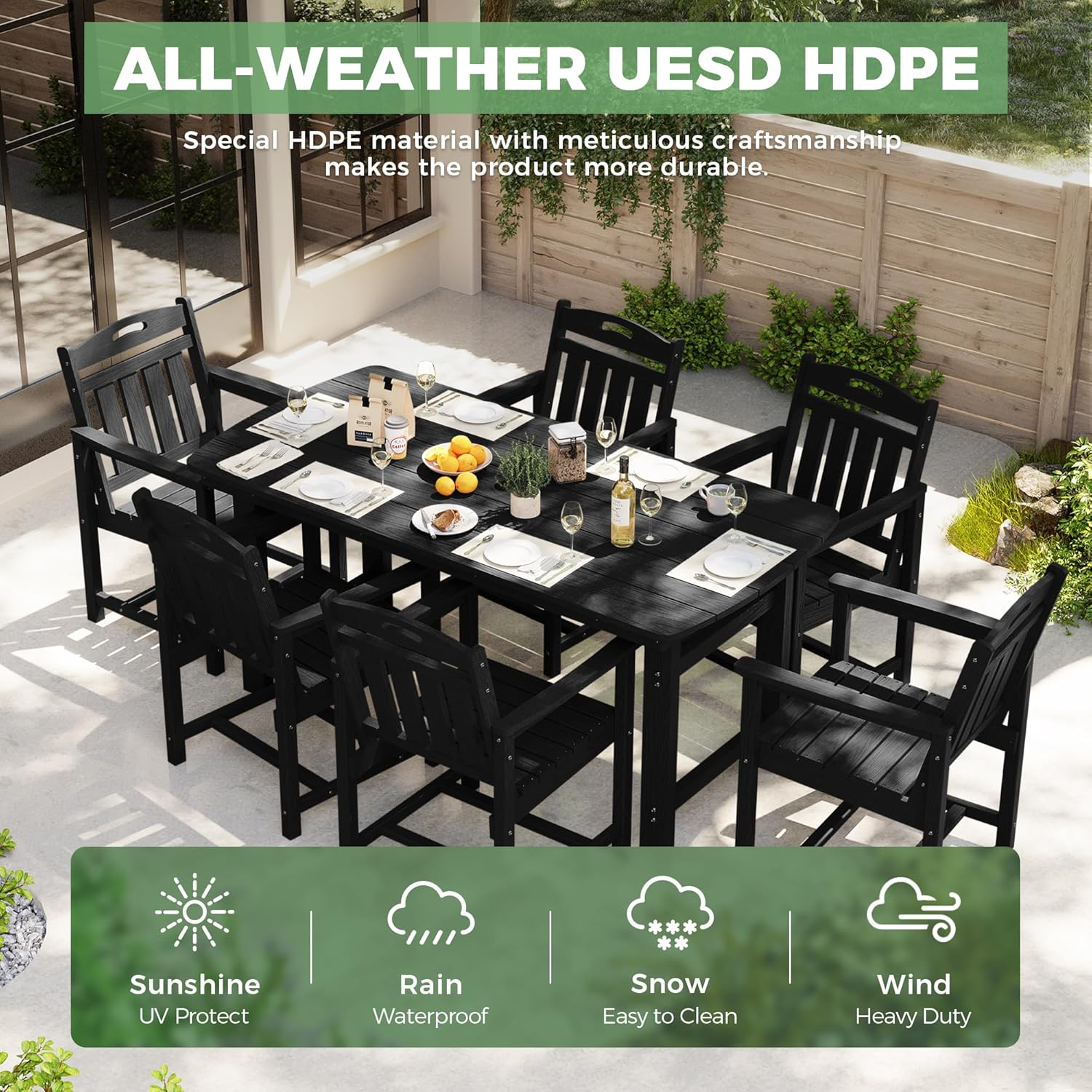 HDPE 야외 식탁 세트, 파티오 테이블 및 의자 세트 - Outdoor Furniture On Sale 리뷰 및 가격