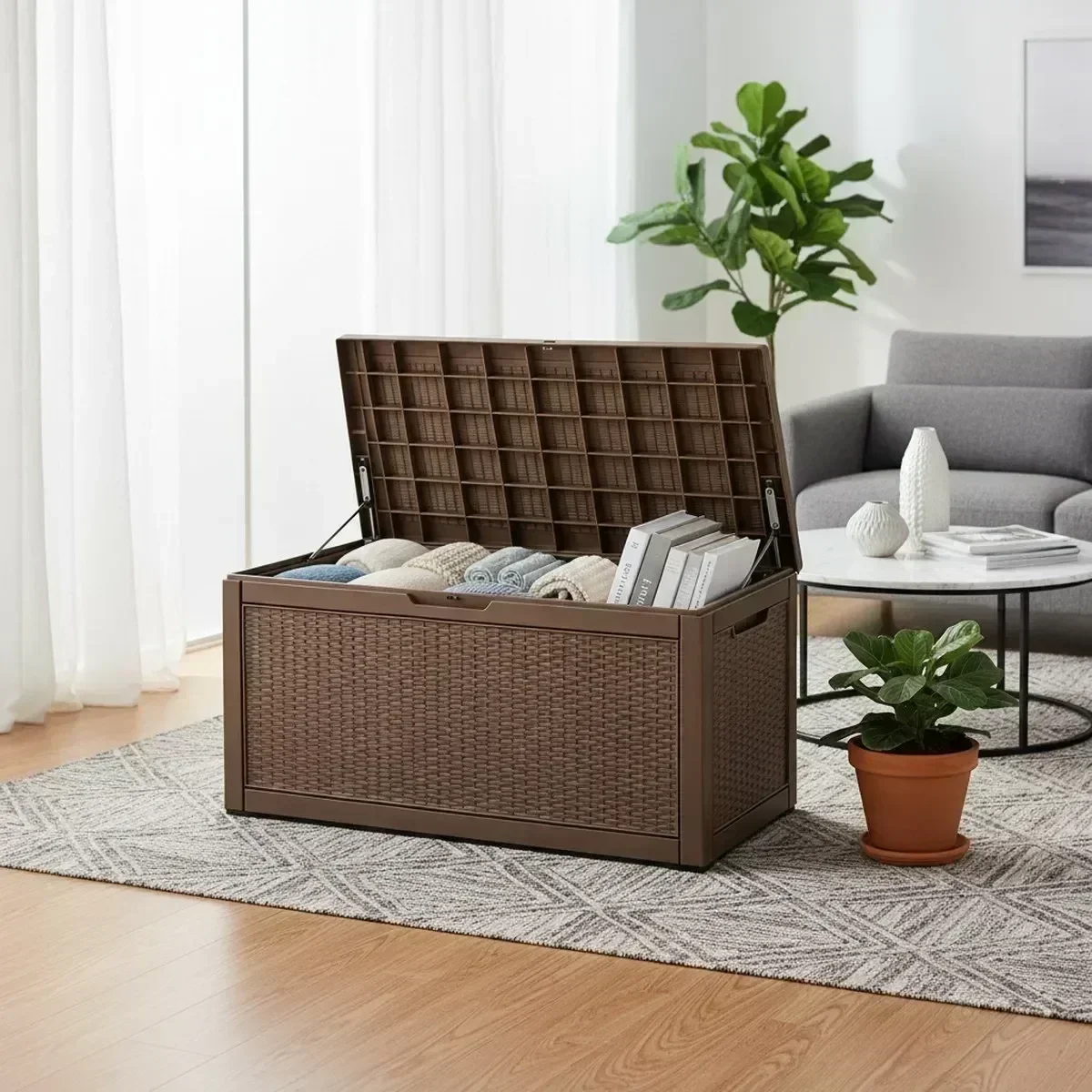 대형 야외 수납 벤치 방수 그레이 파티오 가구 정원 도 - Outdoor Furniture Cushions 리뷰 및 가격