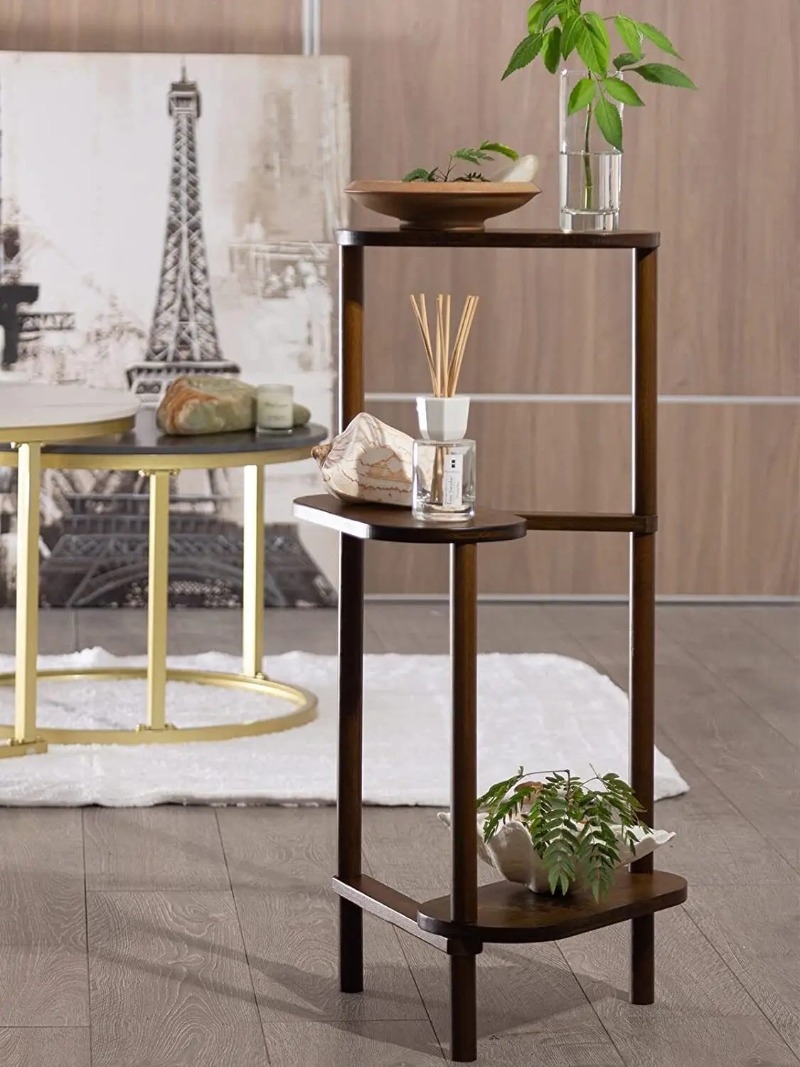 3 계층 대나무 키 큰 코너 식물 랙 화분 스탠드 꽃  - Outdoor Furniture On Sale 리뷰 및 가격