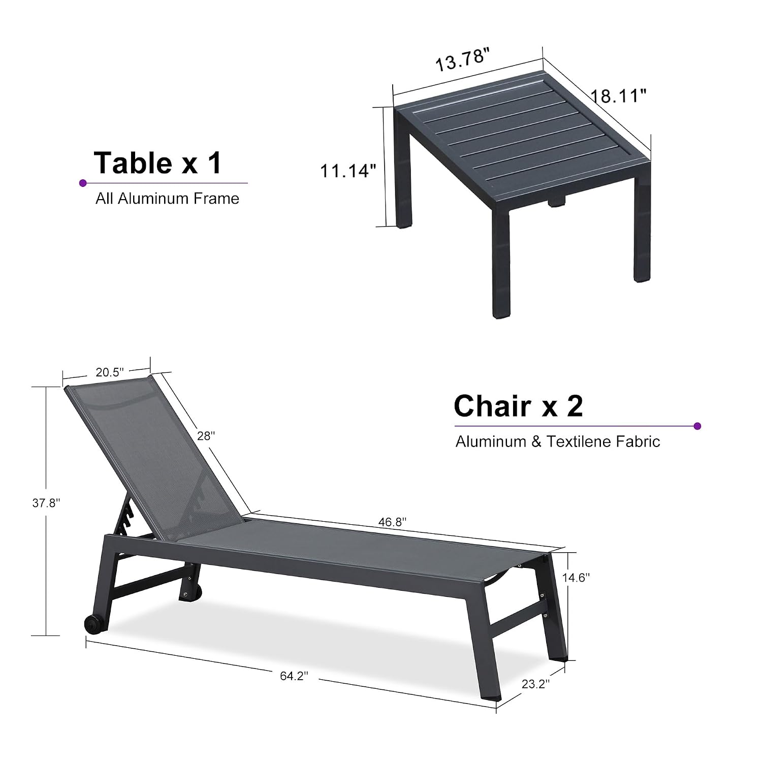2인용 빠른 건조 메쉬 야외 라운지 의자 세트, 5단계 - Outdoor Furniture Quick Dry 리뷰 및 가격