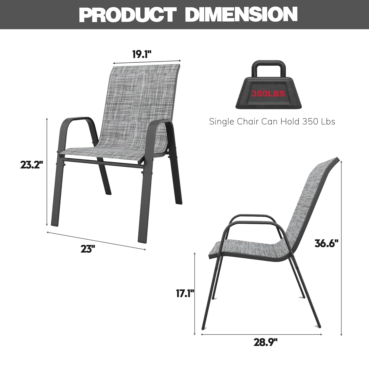쌓을 수 있는 야외용 식탁 의자 6개 세트, 모든 날씨 - Outdoor Furniture On Sale 리뷰 및 가격