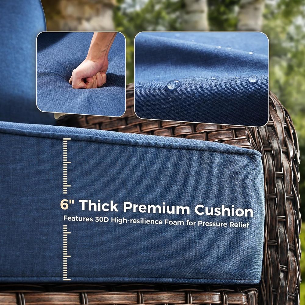 야외용 가구 쿠션, 6인치 두께의 방수 시트 쿠션, 2 - Outdoor Furniture Cushions 리뷰 및 가격