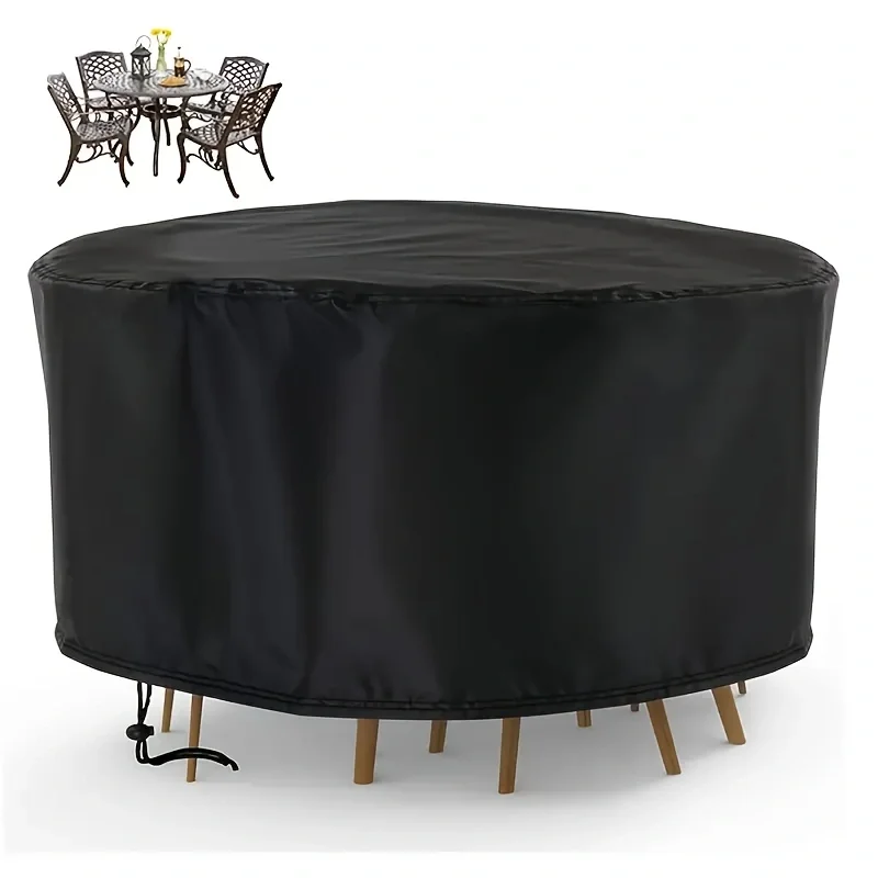 방수 원형 파티오 가구 커버 - 자외선 및 바람 차단, - Outdoor Furniture With Covers 리뷰 및 가격