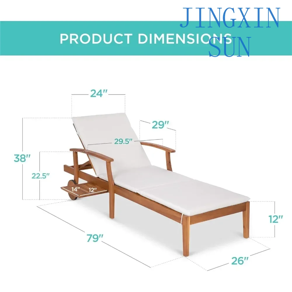79x26인치 아카시아 나무 긴 의자 라운지 의자 안락 - Outdoor Furniture Without Cushions 리뷰 및 가격